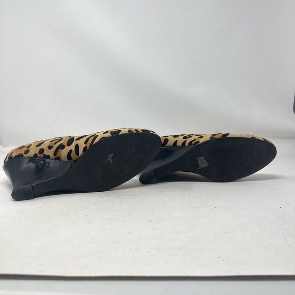 Steven by Steve Madden Leopard Note 1 Leather Upper Wedge Heels Size 8.5 - Picture 4 of 8
